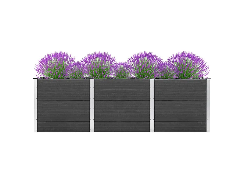 Plate-forme surélevée de jardin 300x100x91 WPC Gris