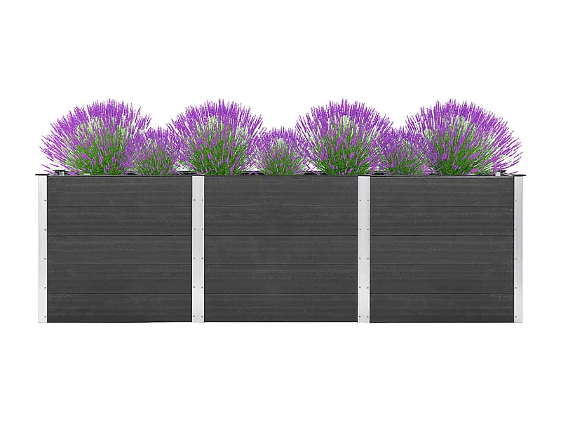 Plate-forme surélevée de jardin 300x100x91 WPC Gris