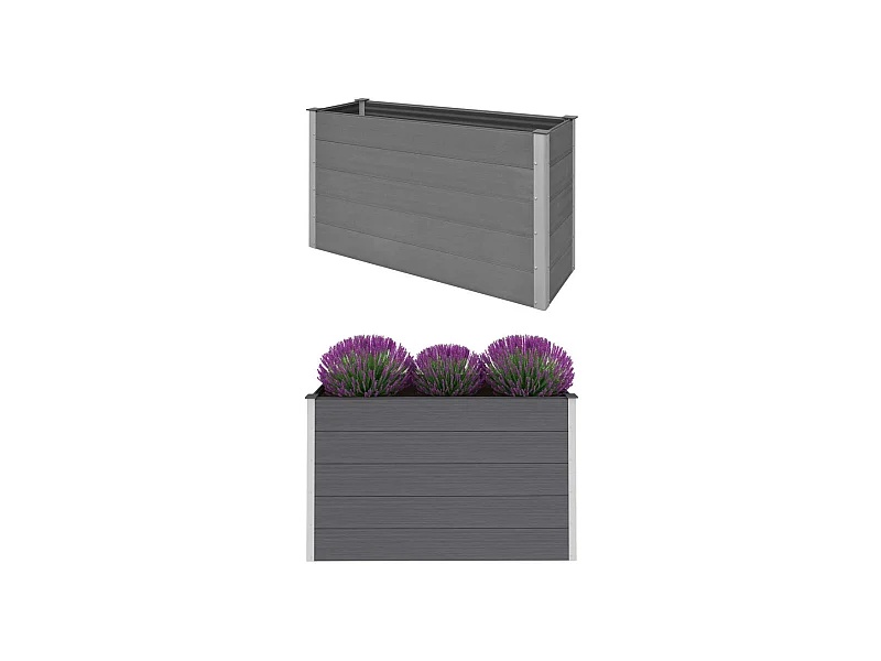 Jardinière WPC 150x50x91 Gris