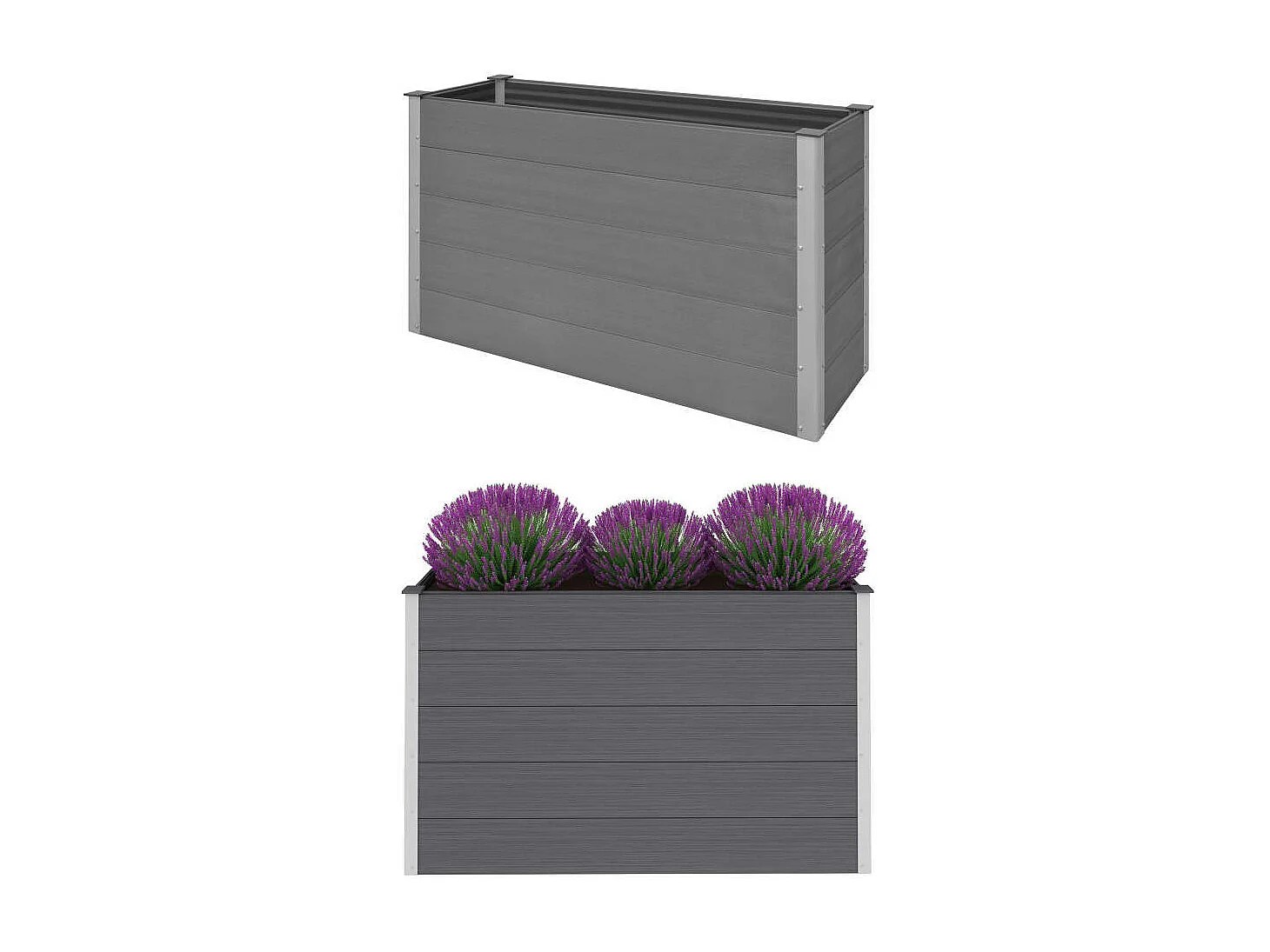Jardinière WPC 150x50x91 Gris