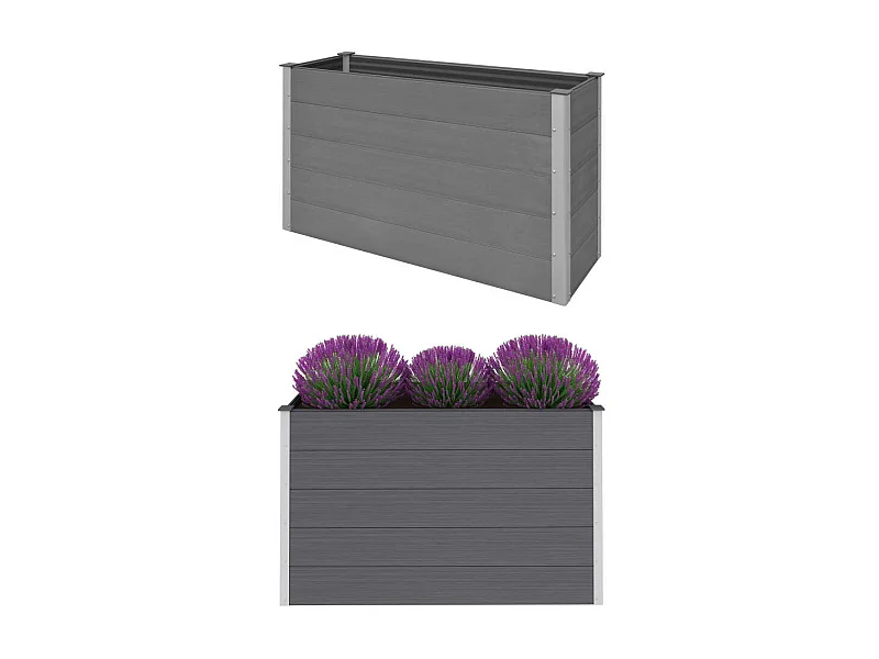 Jardinière WPC 150x50x91 Gris