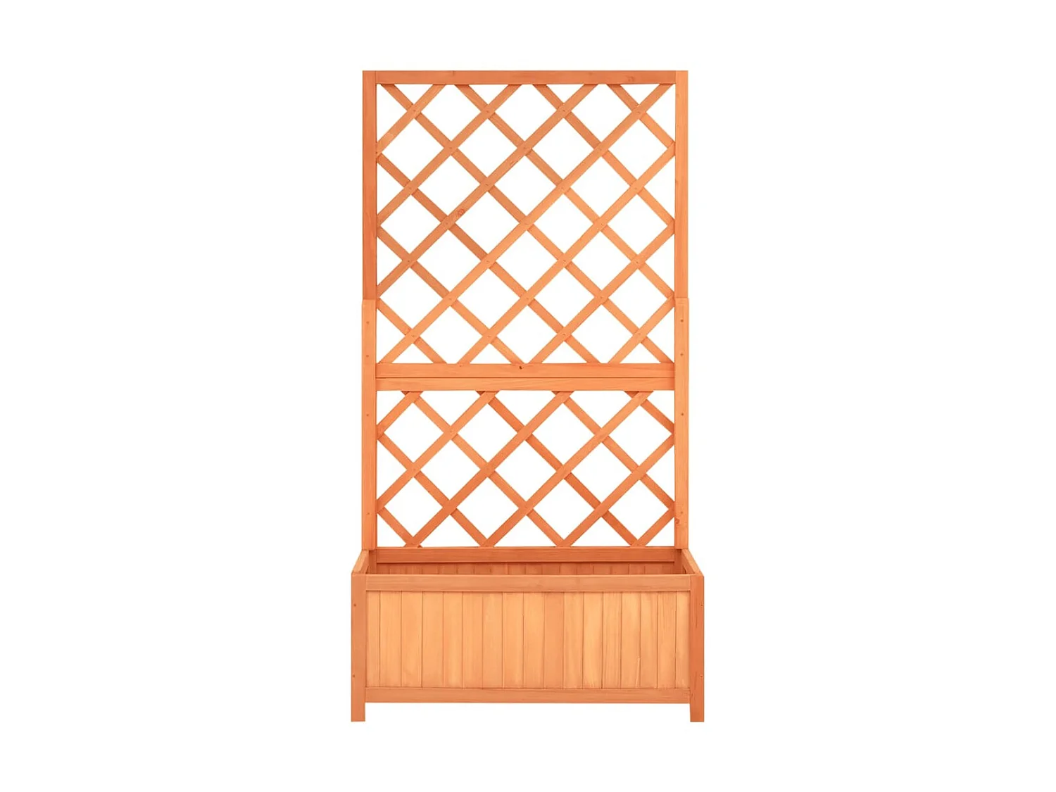 Jardinière à treillis jardin Marron 70x30x135 Bois de sapin