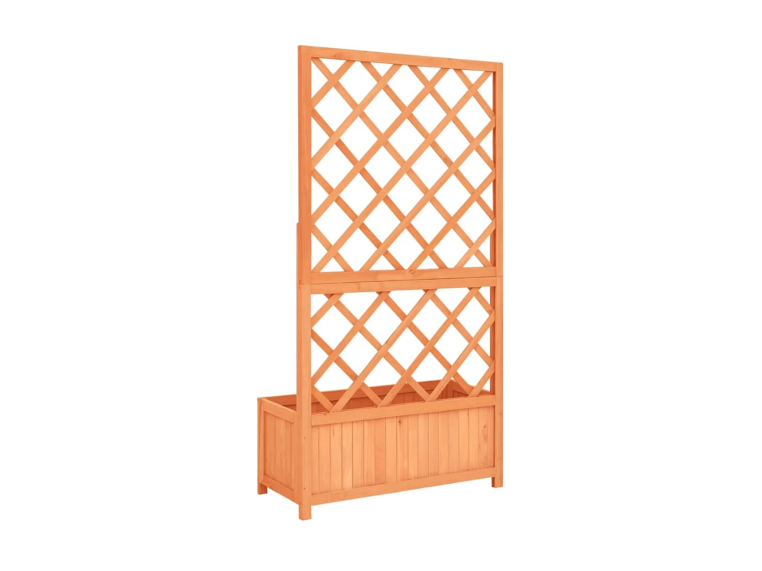 Jardinière à treillis jardin Marron 70x30x135 Bois de sapin