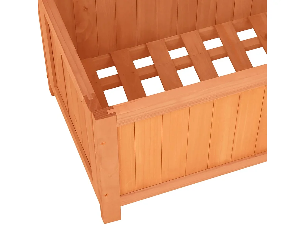 Jardinière à treillis jardin Marron 70x30x135 Bois de sapin