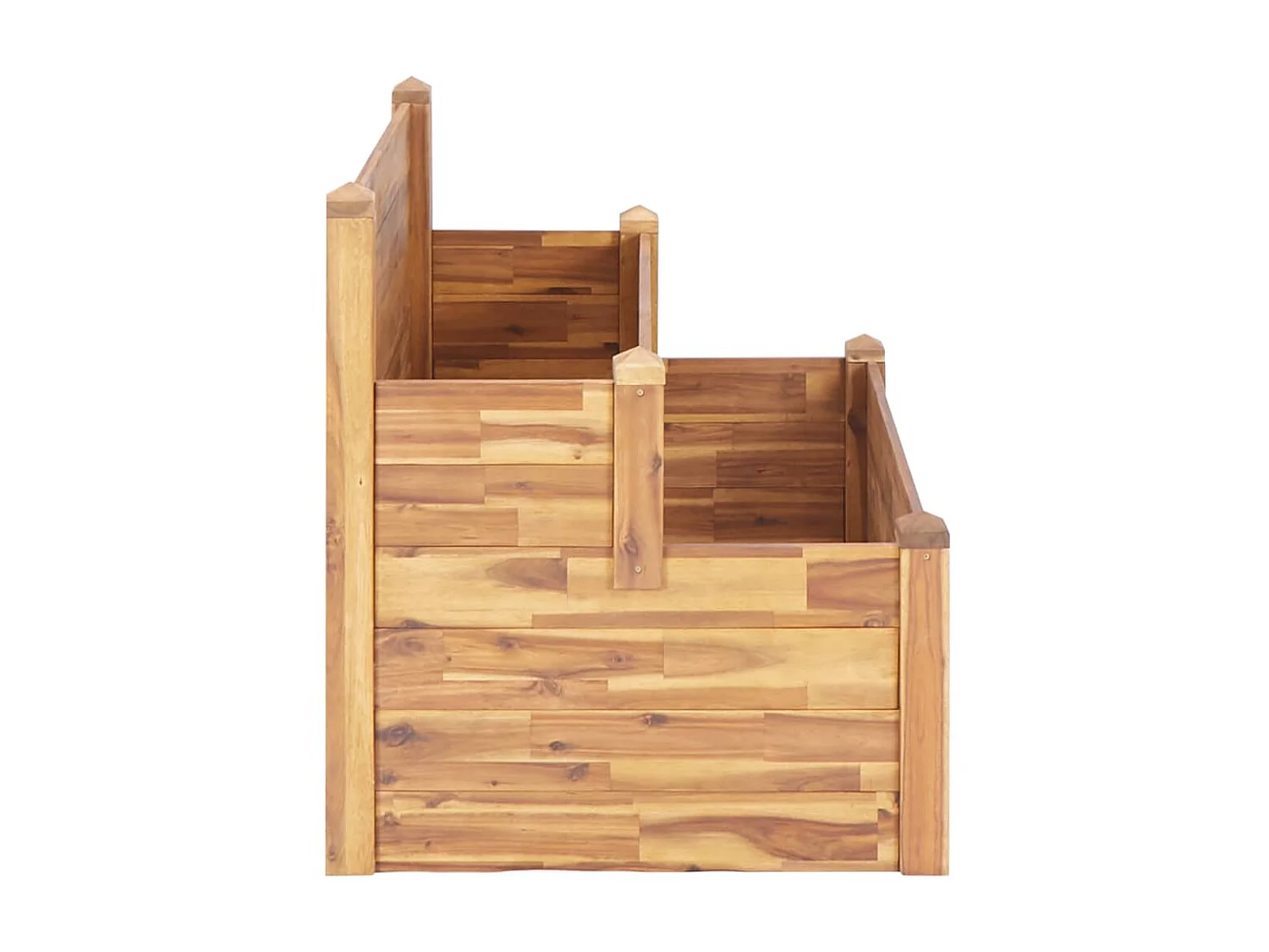 Jardinière sur 2 niveaux 110x75x84 Bois massif d'acacia