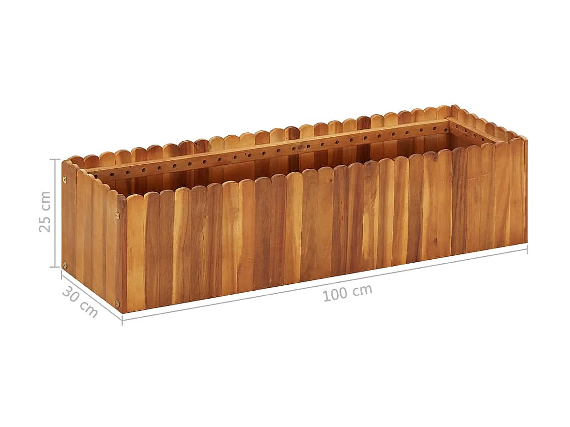 Jardinière 100x30x25 Bois massif d'acacia