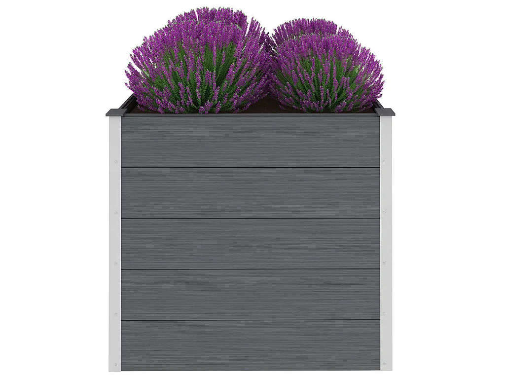 Lit surélevé de jardin WPC 100x100x91 Gris