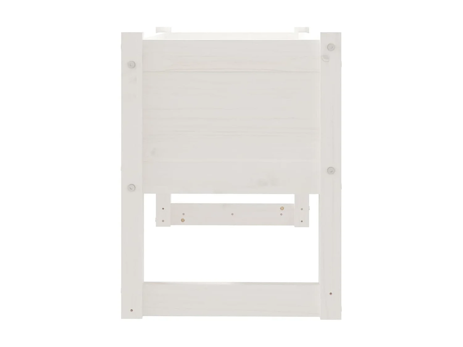 Jardinière Blanc 78x40x52 Bois massif de pin