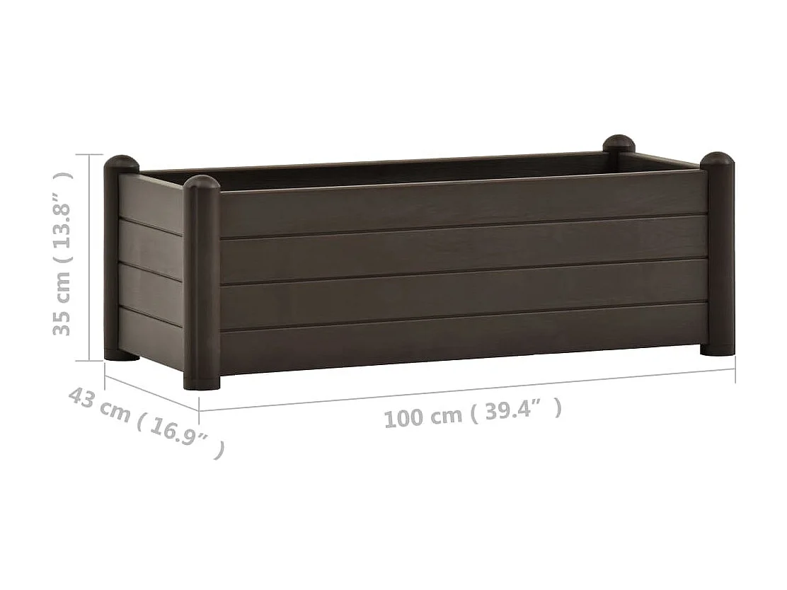 Jardinière PP Moka 100x43x35