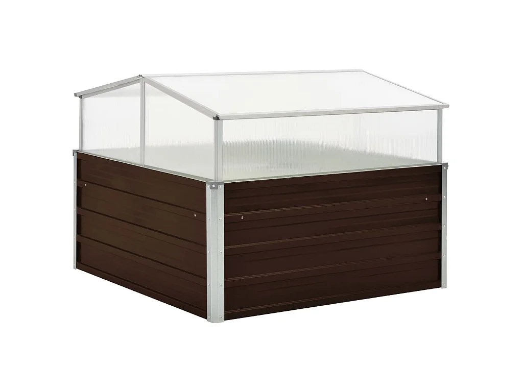 Serre Marron 100 x 100x85 Acier galvanisé