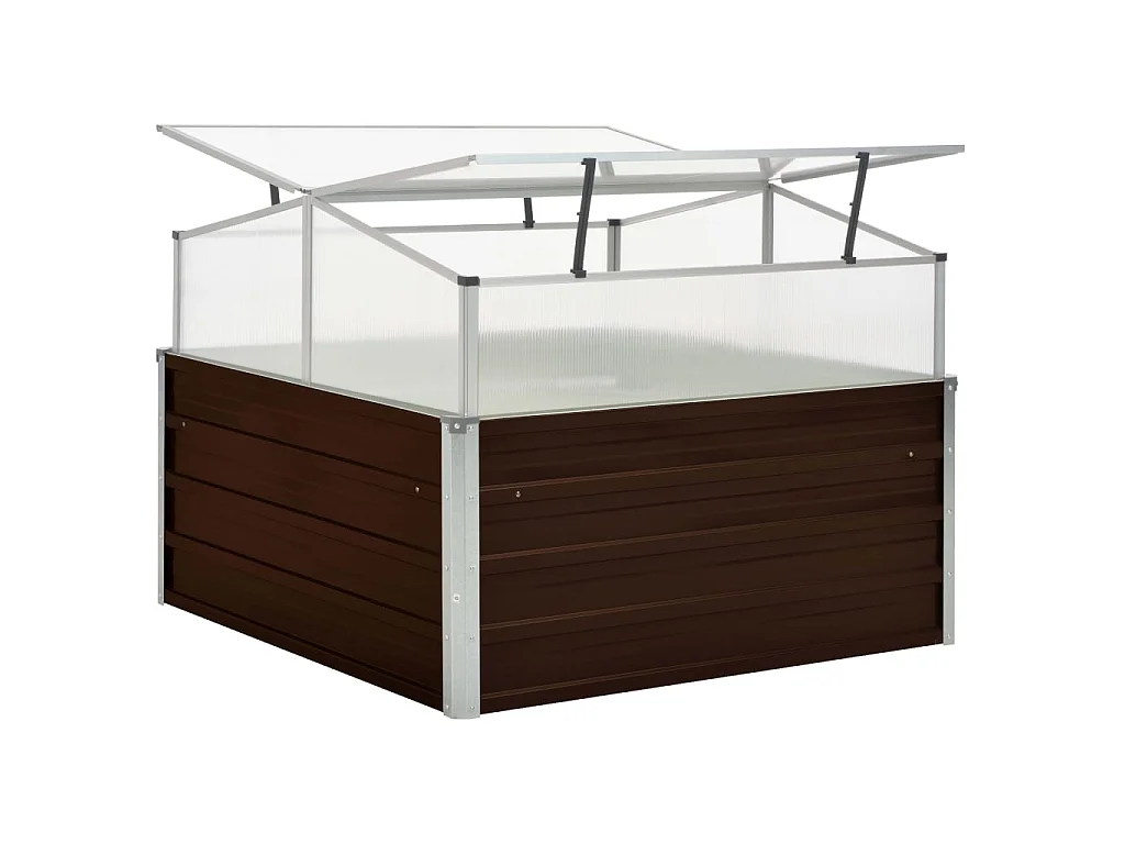 Serre Marron 100 x 100x85 Acier galvanisé