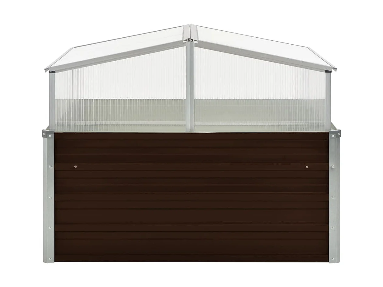 Serre Marron 100 x 100x85 Acier galvanisé