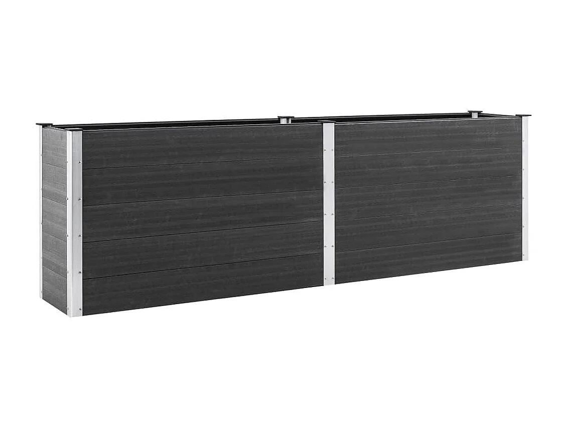 Lit surélevé de jardin 200x100x91 WPC Gris