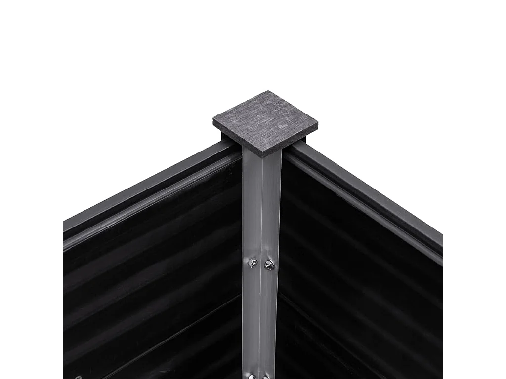 Lit surélevé de jardin 200x100x91 WPC Gris