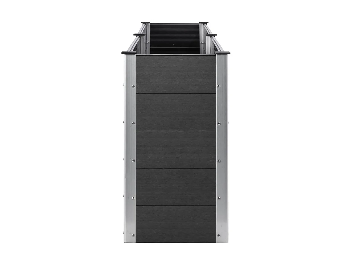 Lit surélevé de jardin 200x100x91 WPC Gris