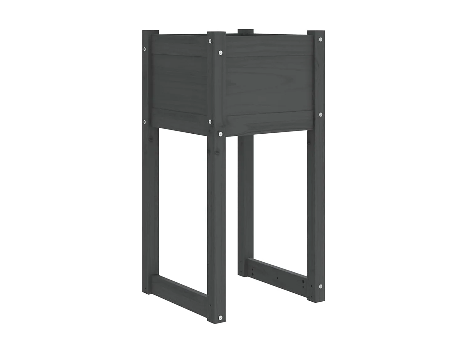 Jardinières 2 pcs Gris 40x40x81 Bois massif de pin