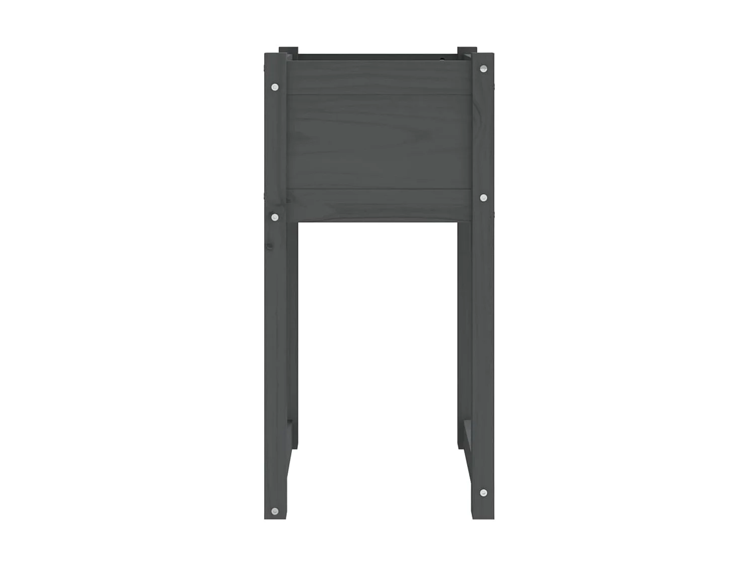 Jardinières 2 pcs Gris 40x40x81 Bois massif de pin