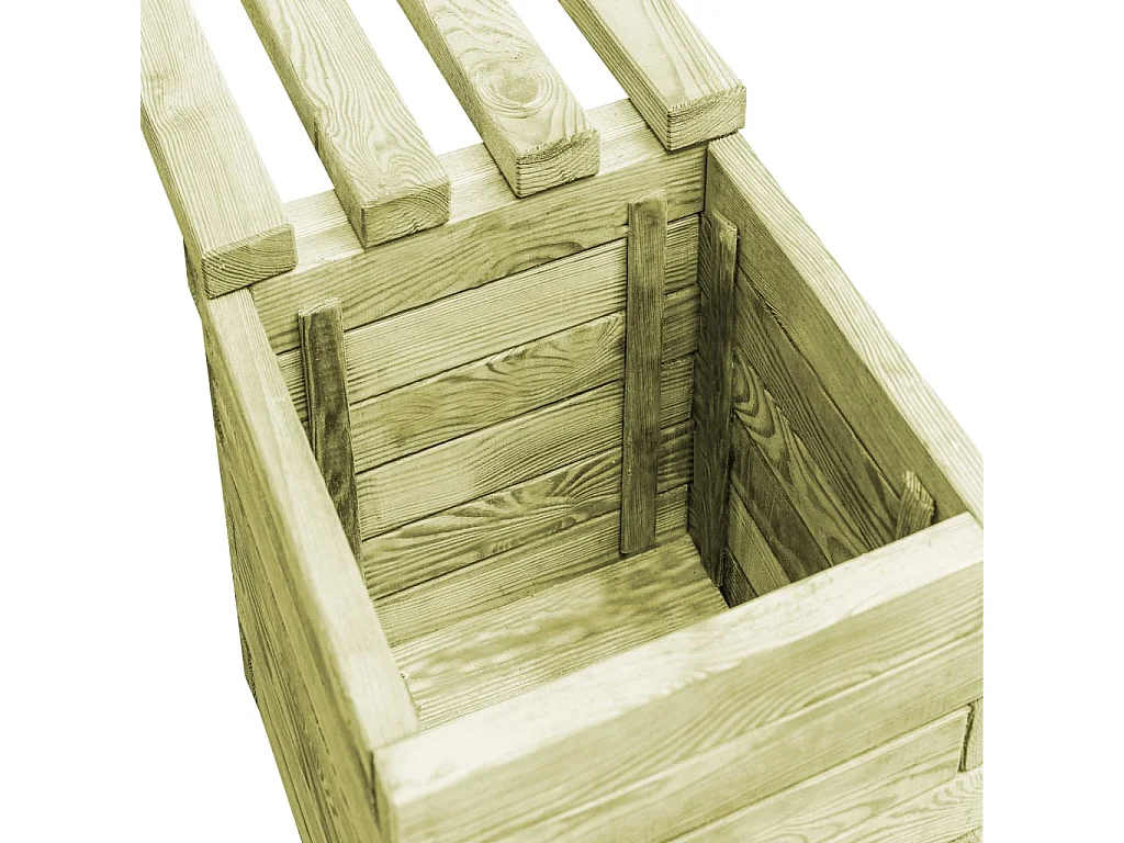 Banc de jardin à jardinières Bois de pin imprégné 2