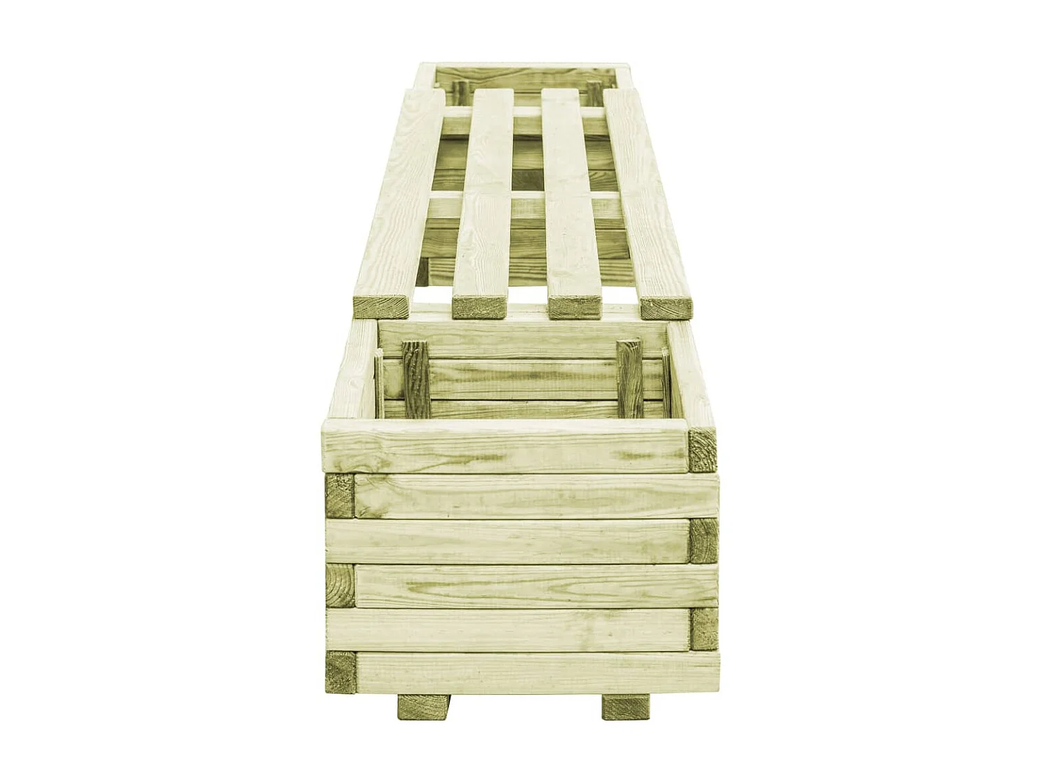 Banc de jardin à jardinières Bois de pin imprégné 2