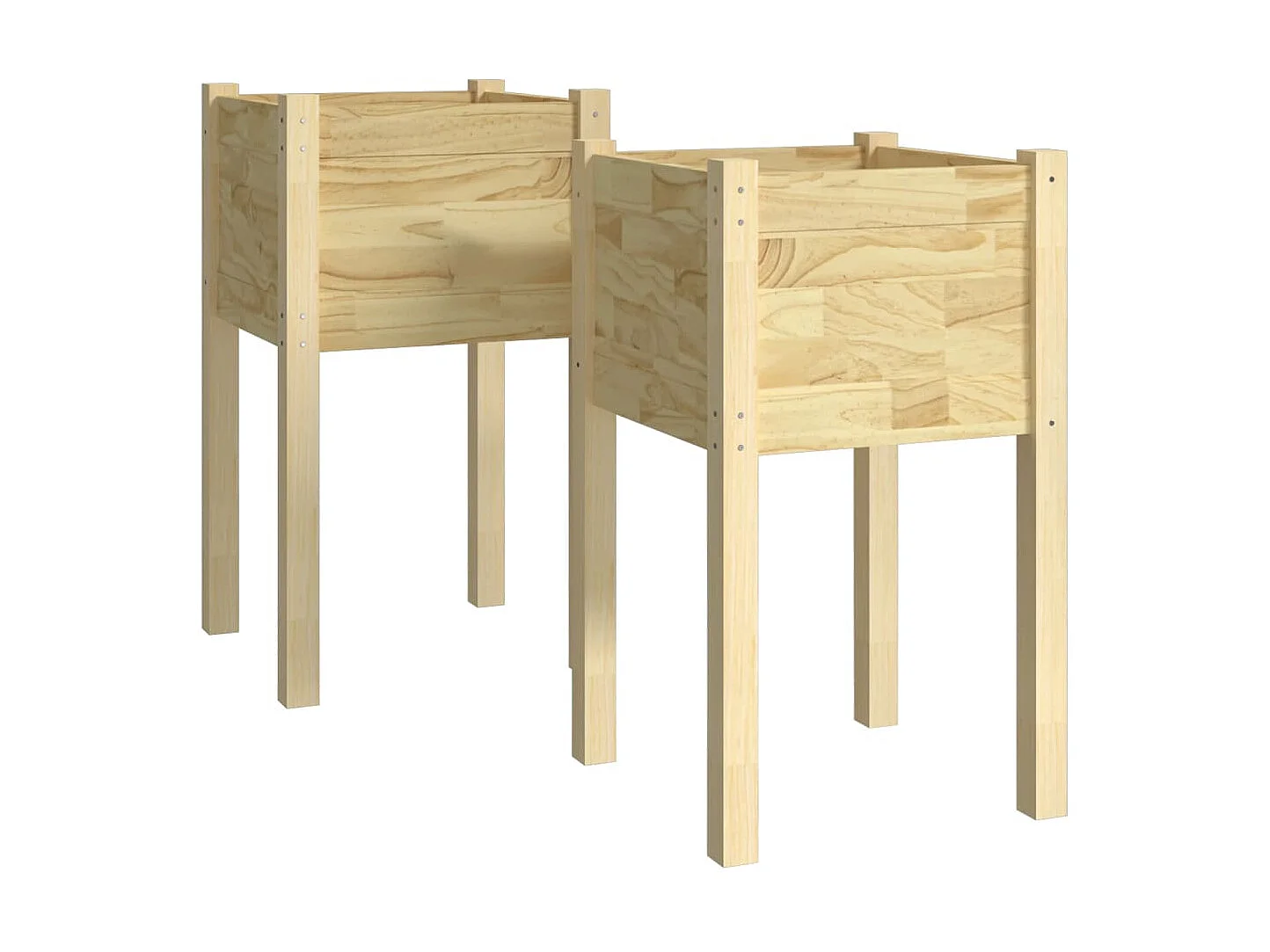 Jardinières d'extérieur 2 pcs 40x40x70 Bois de pin massif