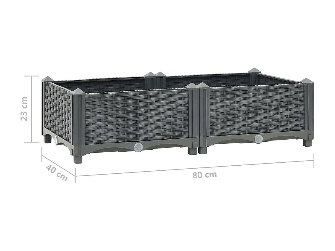 Jardinière 80x40x23 Polypropylène
