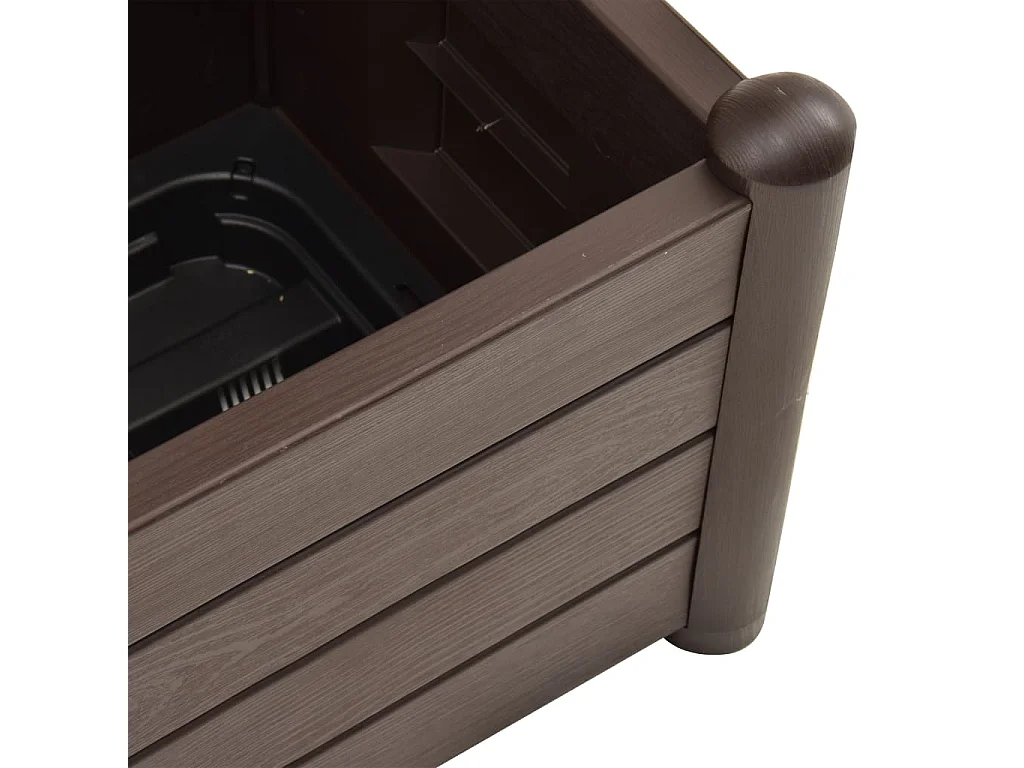 Jardinière avec treillis 43x43x142 PP Moka