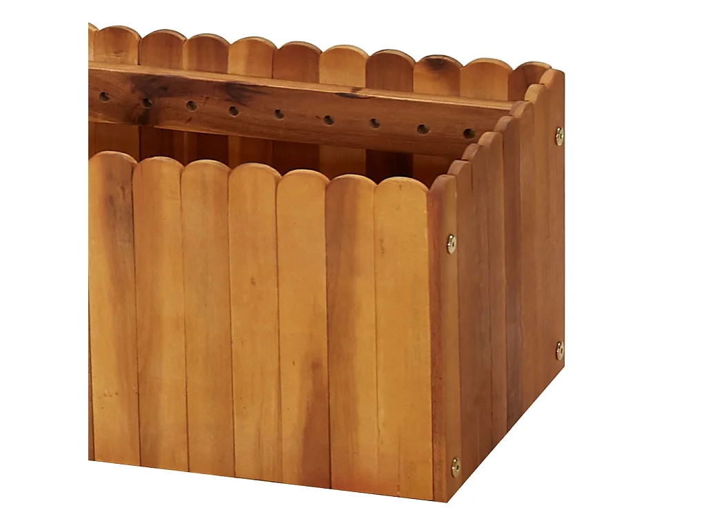 Jardinière 200x30x25 Bois massif d'acacia