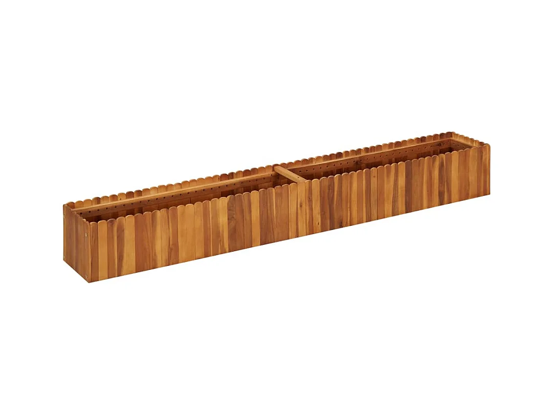 Jardinière 200x30x25 Bois massif d'acacia