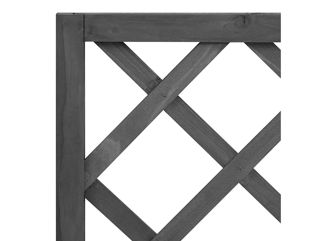 Jardinière à treillis jardin Noir 70x30x135 Bois de sapin