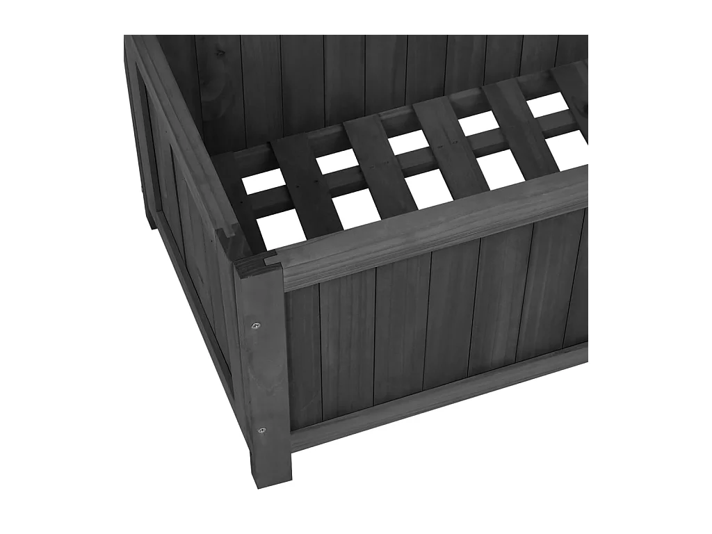 Jardinière à treillis jardin Noir 70x30x135 Bois de sapin