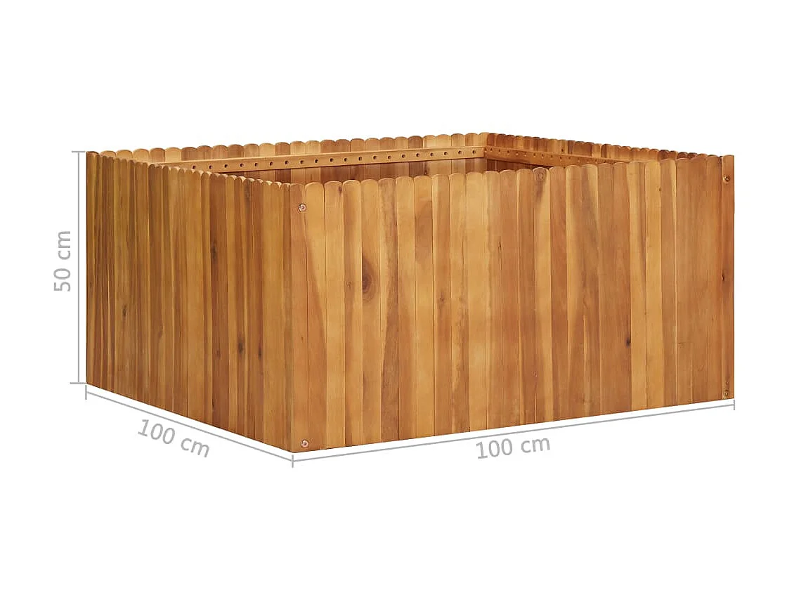 Jardinière 100x100x50 Bois massif d'acacia