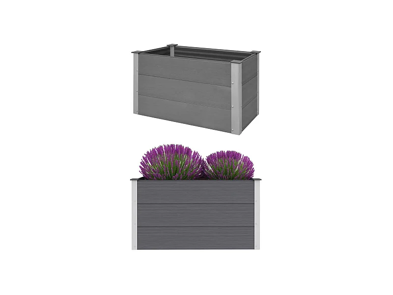 Jardinière WPC 100 x 50x54 Gris