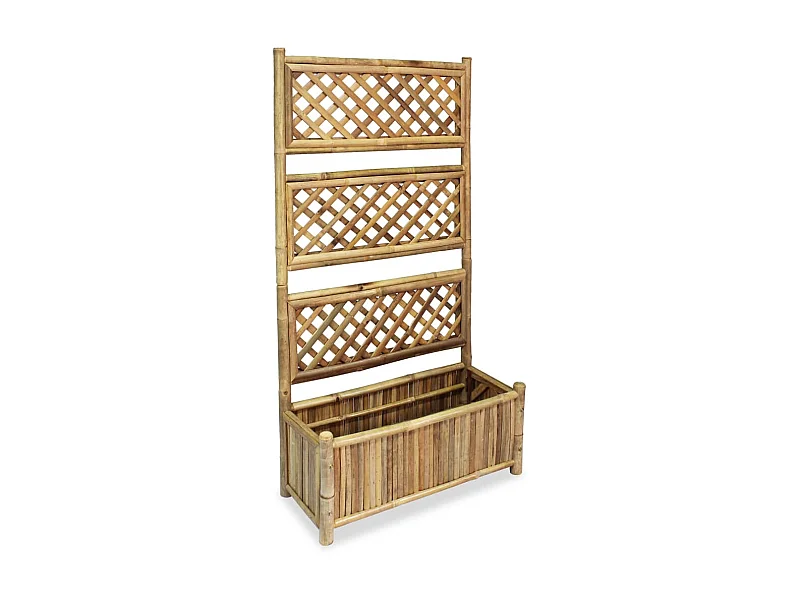 Jardinière avec treillis Bambou 70cm