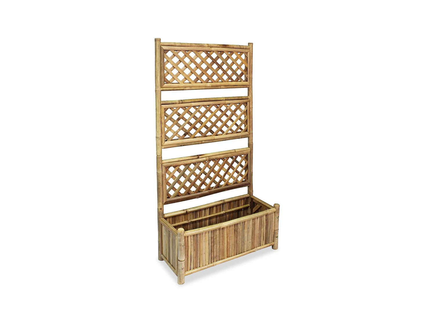 Jardinière avec treillis Bambou 70cm
