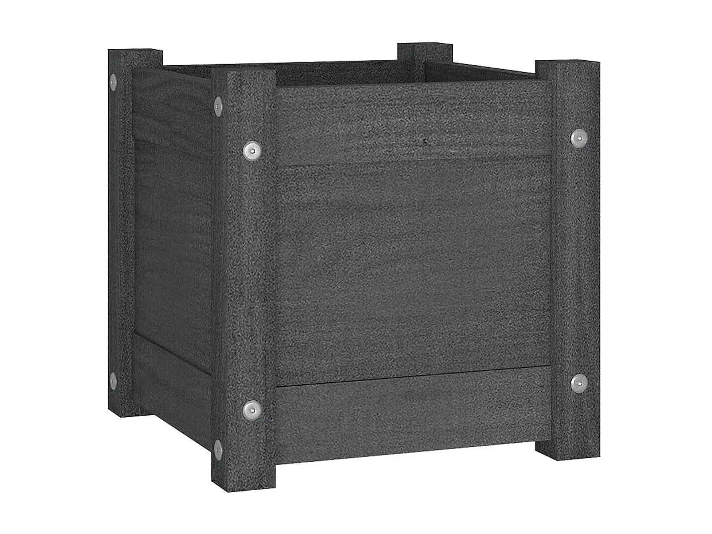 Jardinières d'extérieur 2 pcs Gris 31x31x31 Bois de pin