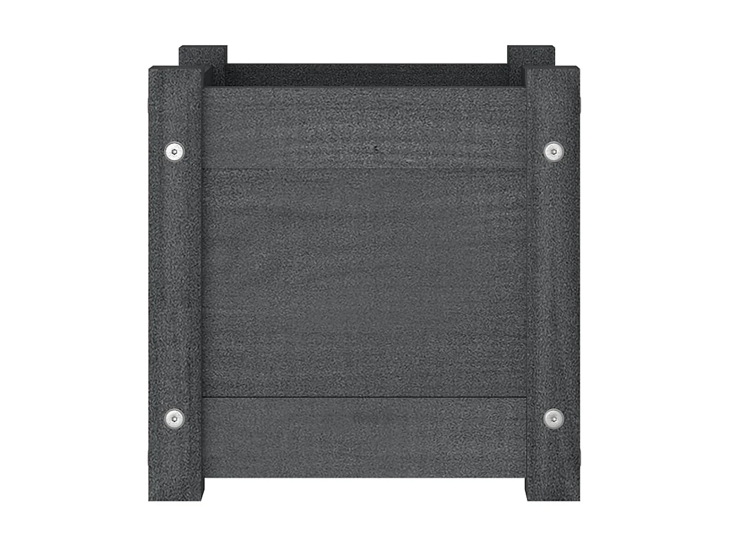 Jardinières d'extérieur 2 pcs Gris 31x31x31 Bois de pin