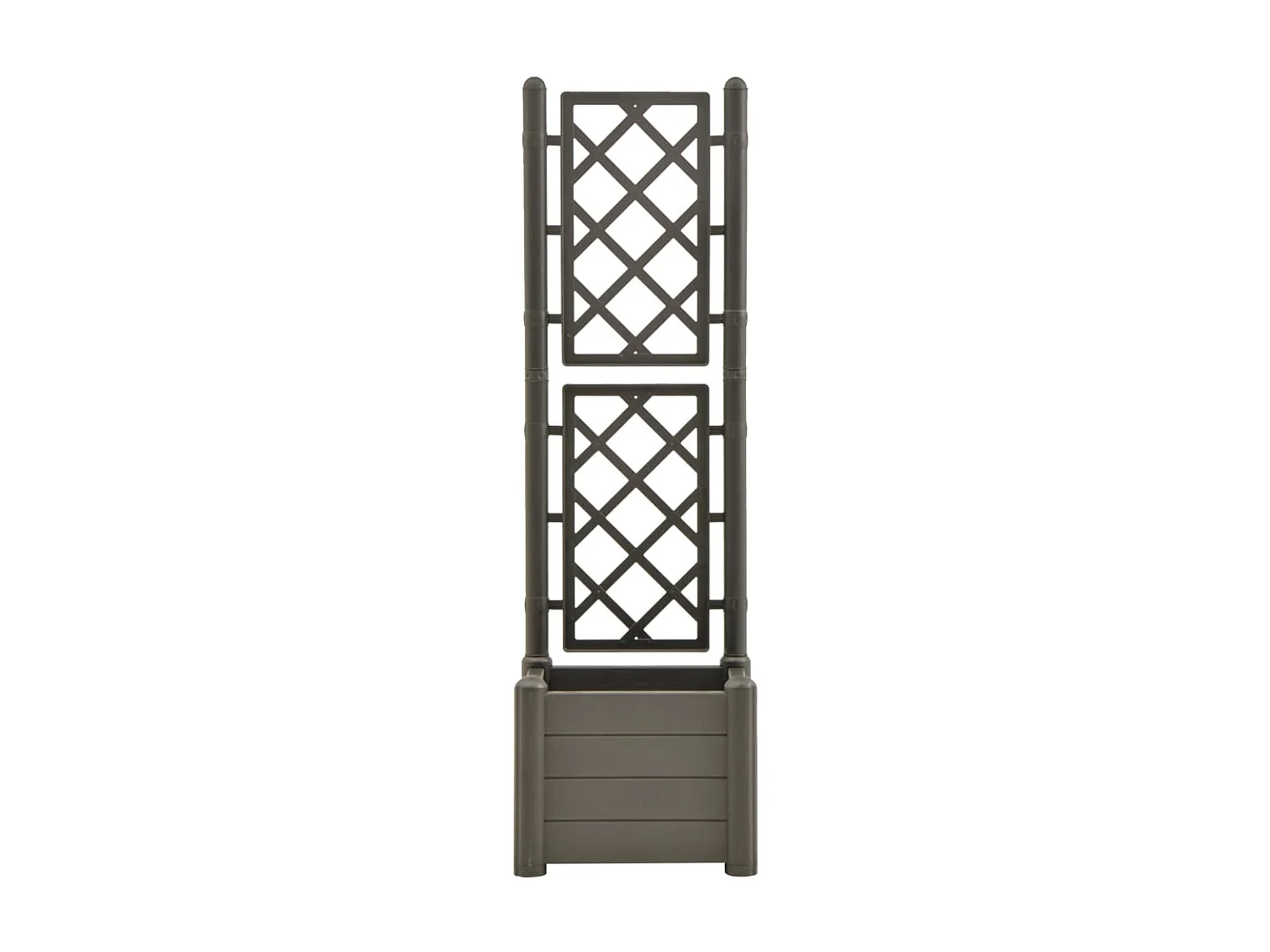 Jardinière avec treillis 43x43x142 PP Anthracite