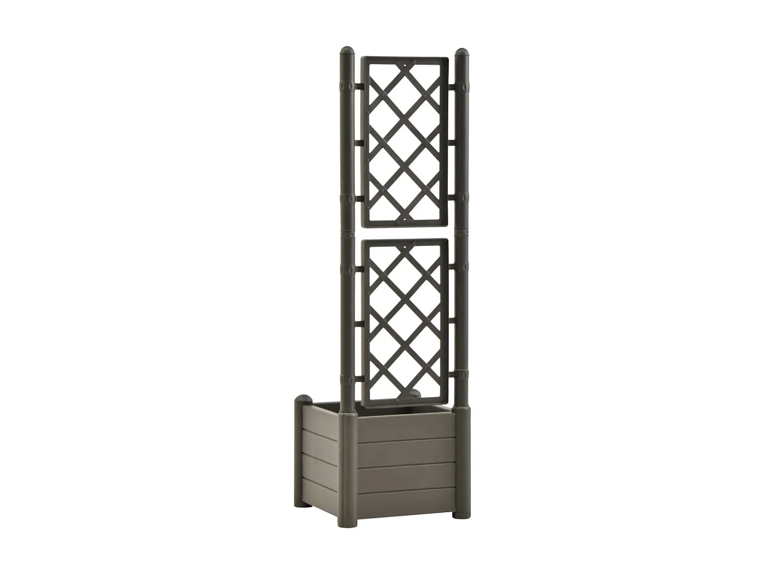 Jardinière avec treillis 43x43x142 PP Anthracite
