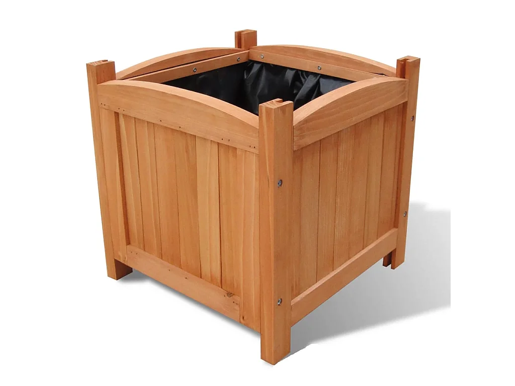 Ensemble de 2 jardinières Bois 30x30x30