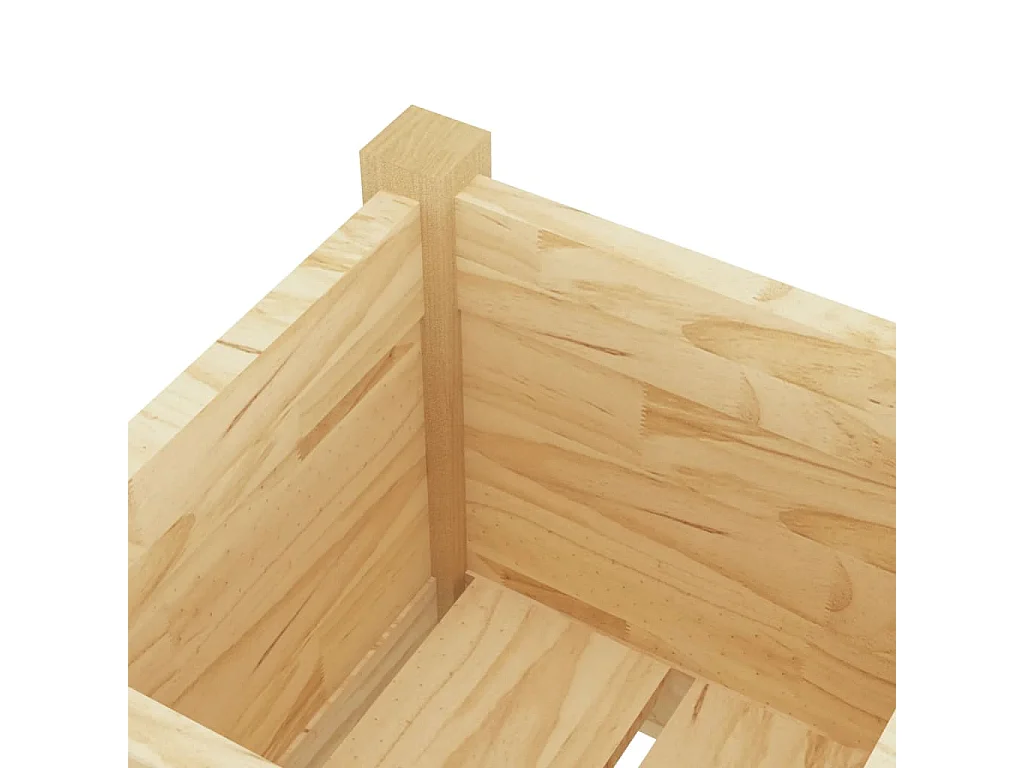 Jardinières d'extérieur 2 pcs 31x31x70 Bois de pin massif