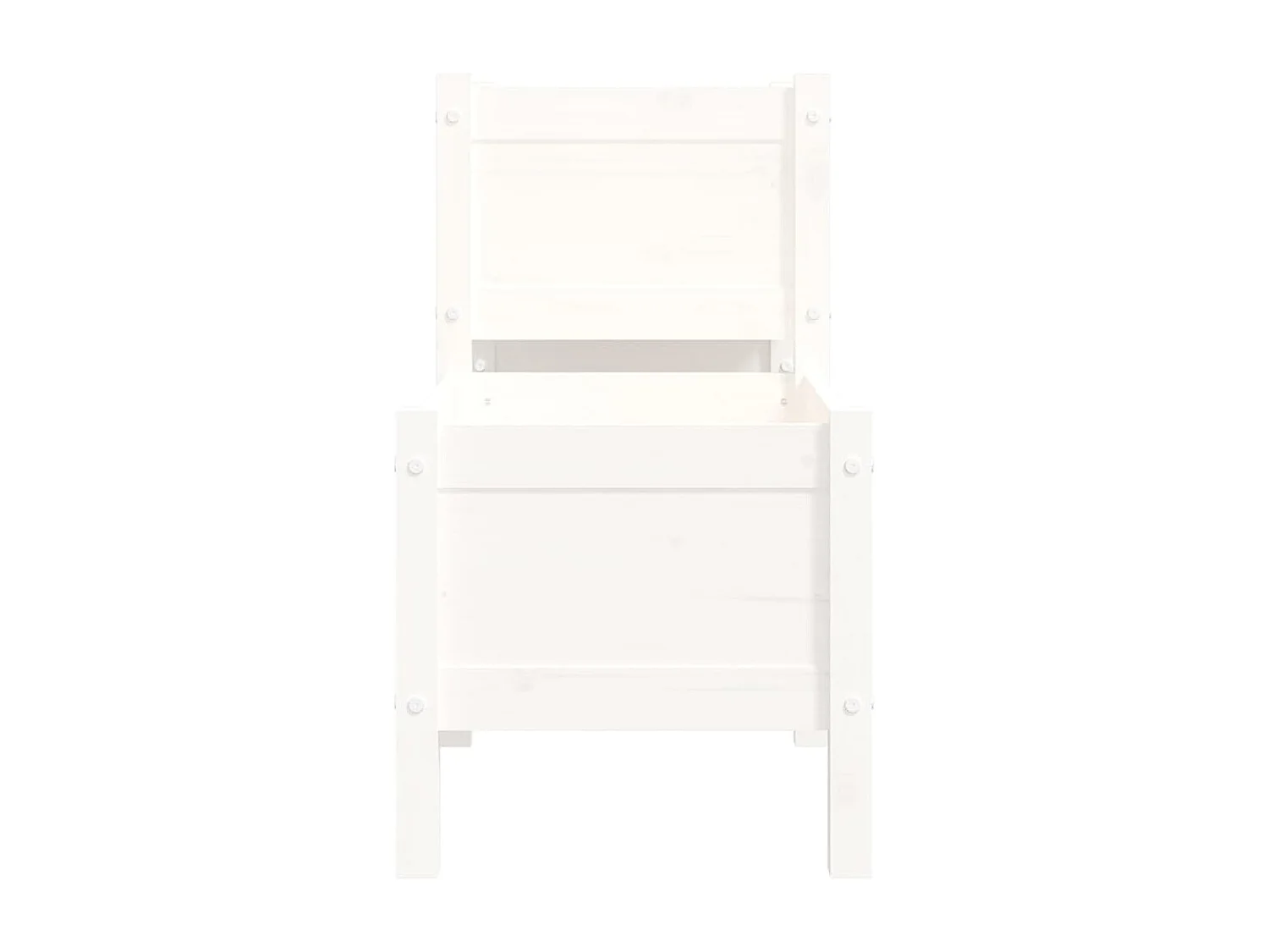 Jardinière Blanc 178,5x44x75 Bois massif de pin