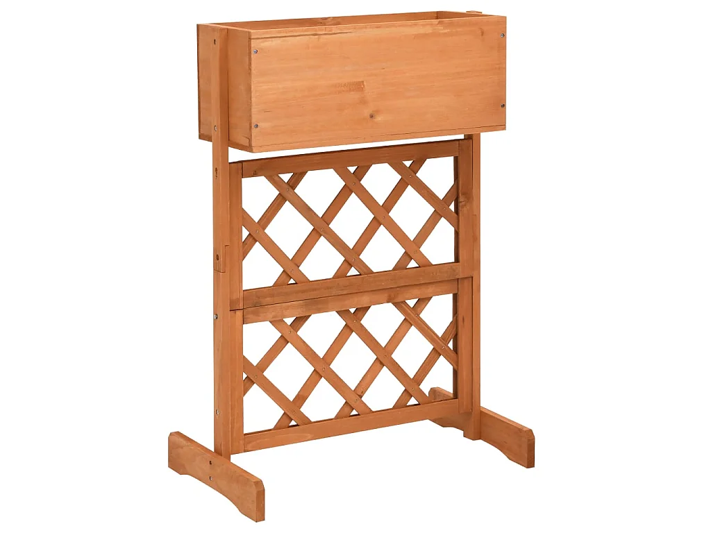 Jardinière à treillis de jardin Orange 45x30x74 Bois de sapin