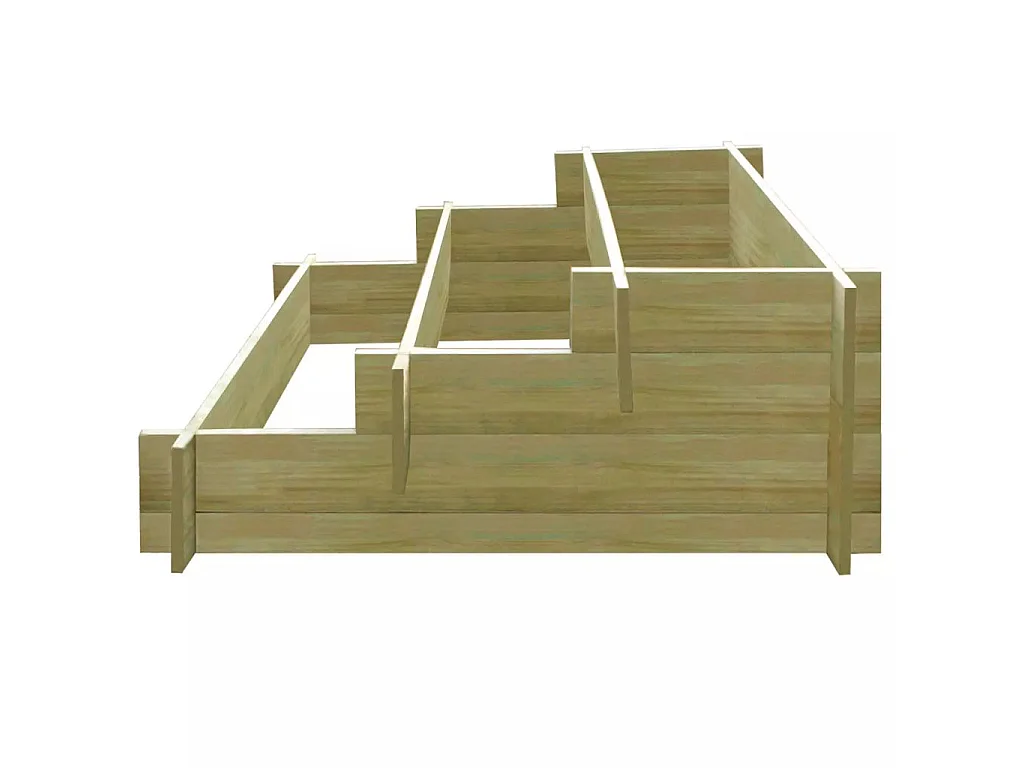 Jardinière à 3 niveaux 90 x 90x35 Bois imprégné