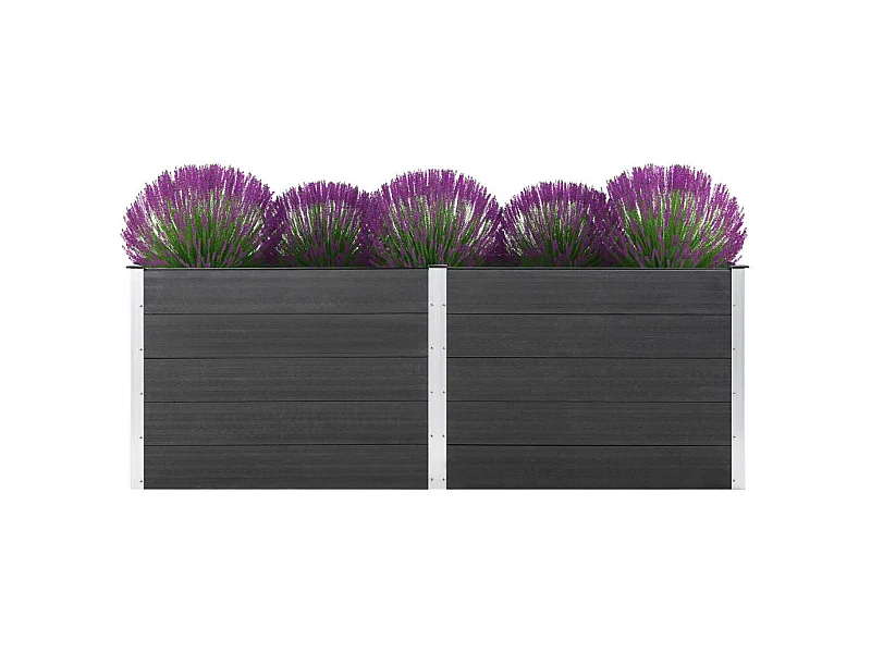 Jardinière 250x100x91 WPC Gris