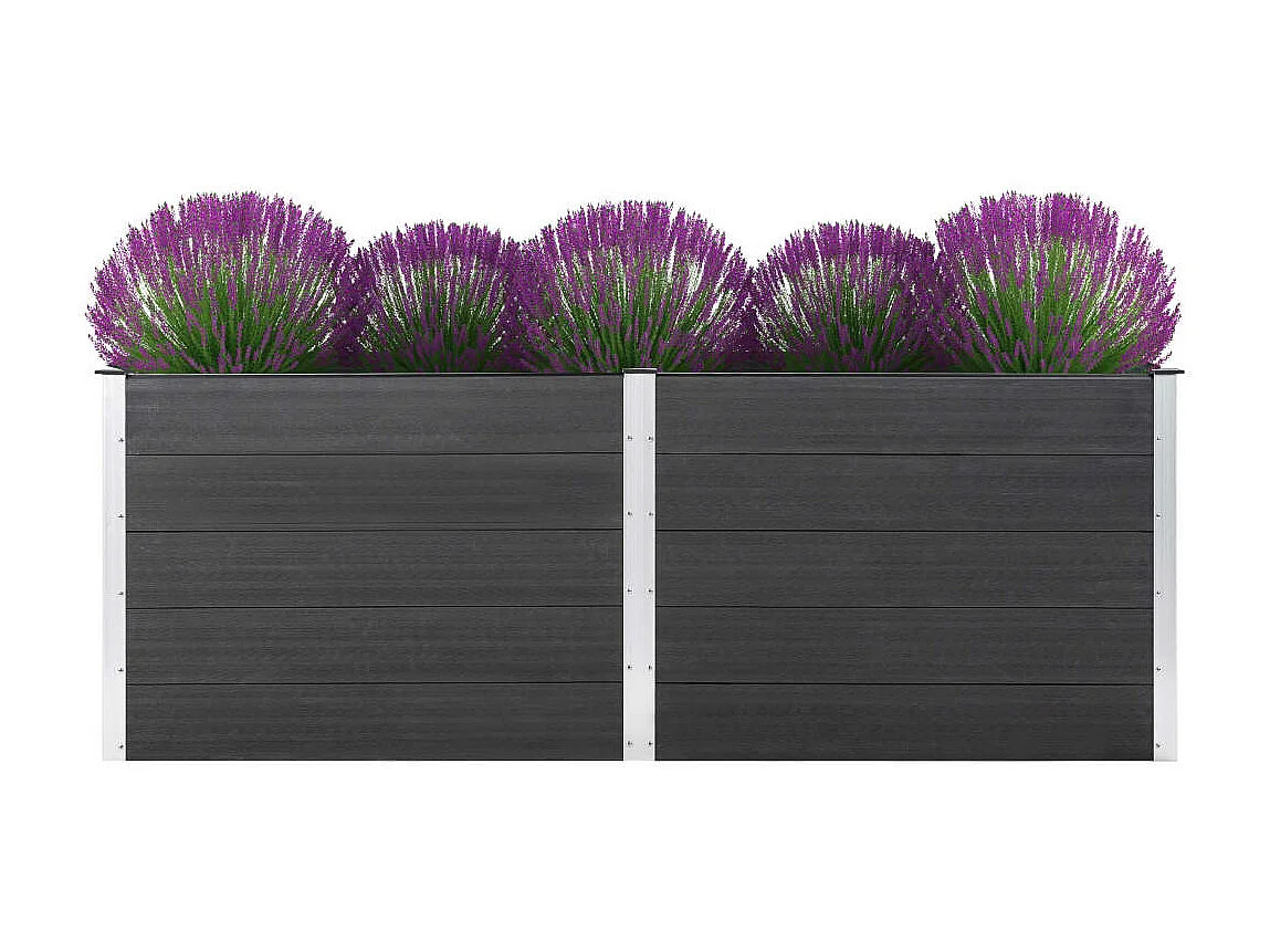 Jardinière 250x100x91 WPC Gris