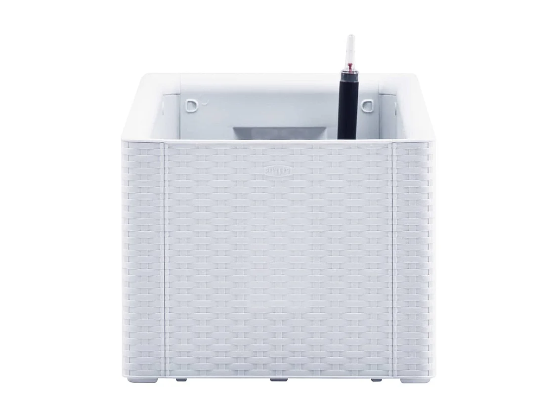 Jardinière et système d'arrosage Blanc 100x43x33