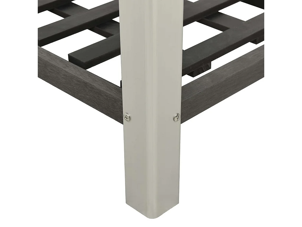 Jardinière avec étagère 50x50x90 WPC Gris