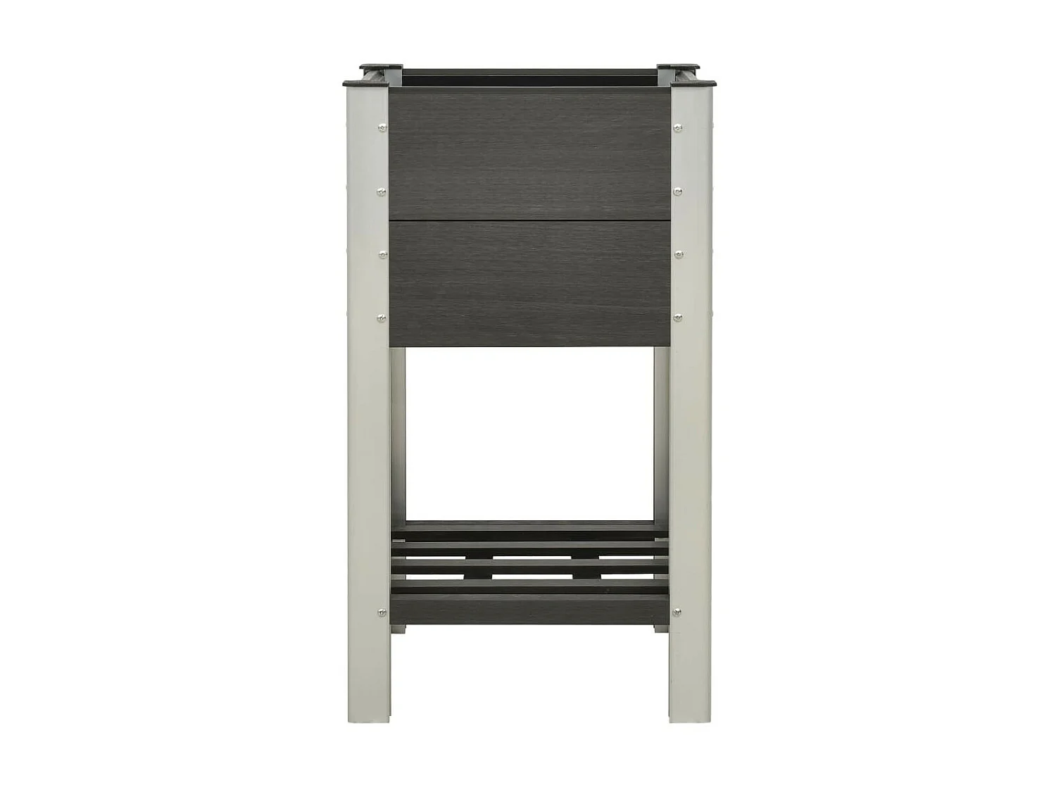 Jardinière avec étagère 50x50x90 WPC Gris