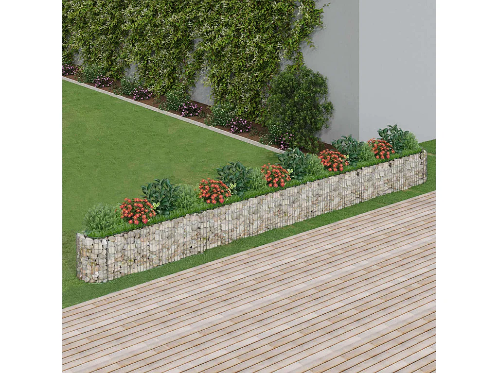 Lit surélevé à gabion Fer galvanisé 610x50x50