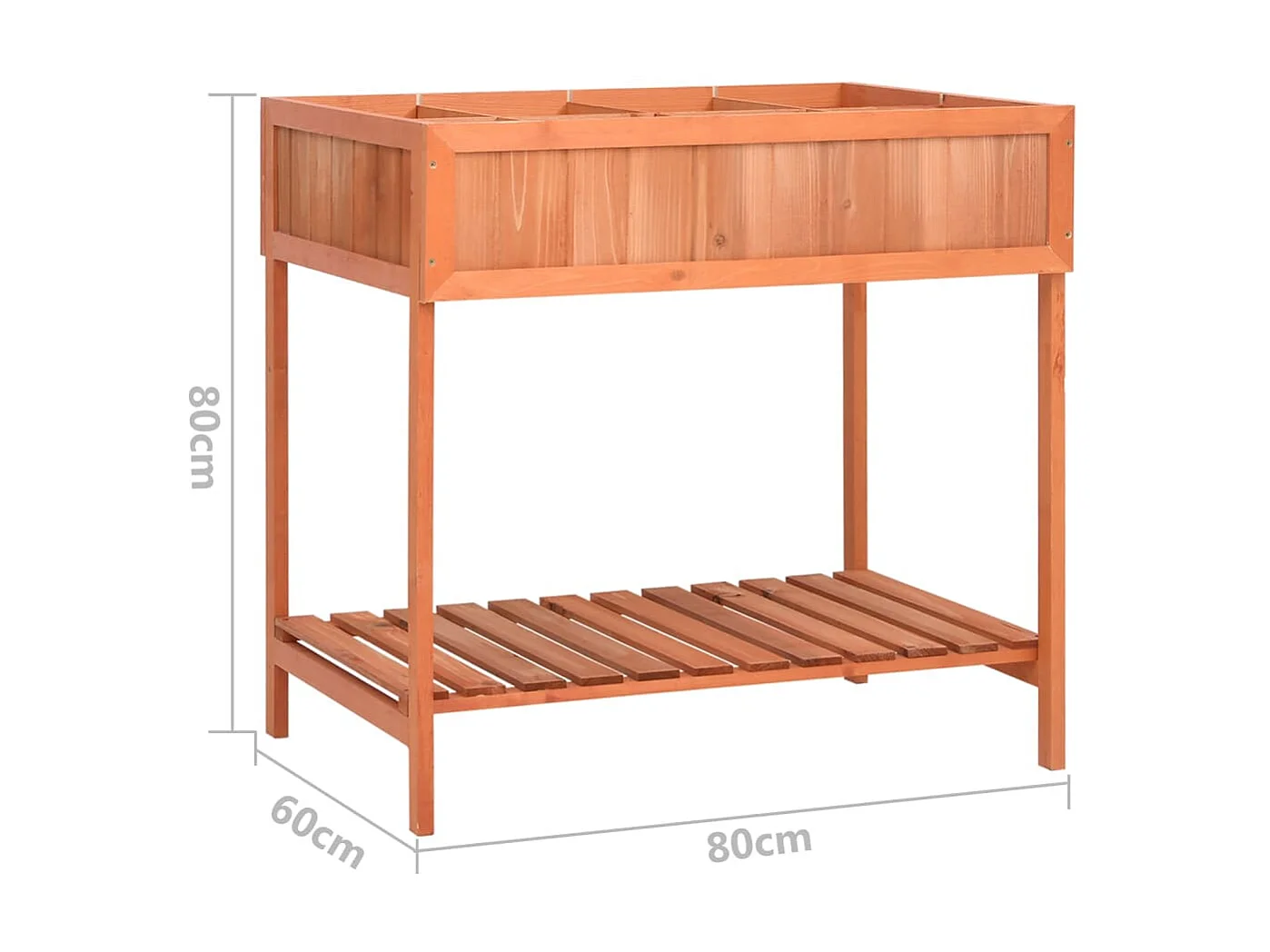 Jardinière à herbes 80x60x80 Bois de sapin massif